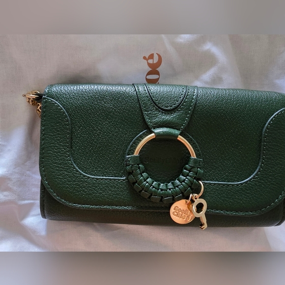 See by Chloe Women's Hana Wallet on Chain - Green - Picture 3 of 10